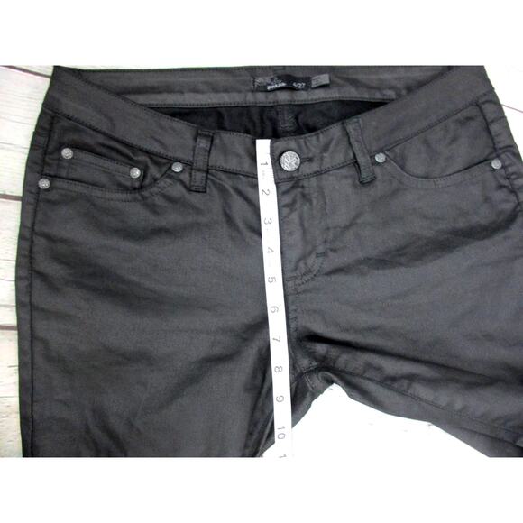 PrAna Kara 
Waxed Denim Jeans | Black Matte | Size 4 | Five Pocket - Picture 7 of 8